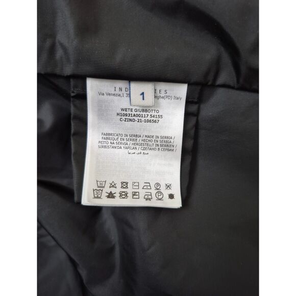 Moncler Women's Black Wete Boxy Hooded Windbreaker Jacket Size 1 - Picture 9 of 10